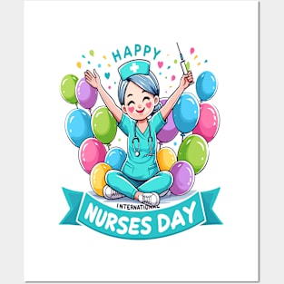 Joyful Nurses Day Celebration Posters and Art